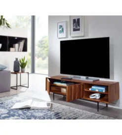 Stolik pod TV VERRES 123 cm drewno sheesham