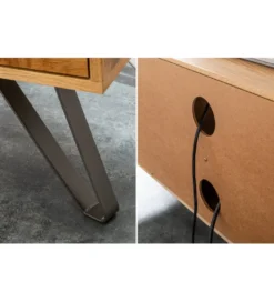 Stolik pod TV VIVENTE Living Edge 160 cm drewno dąb dziki