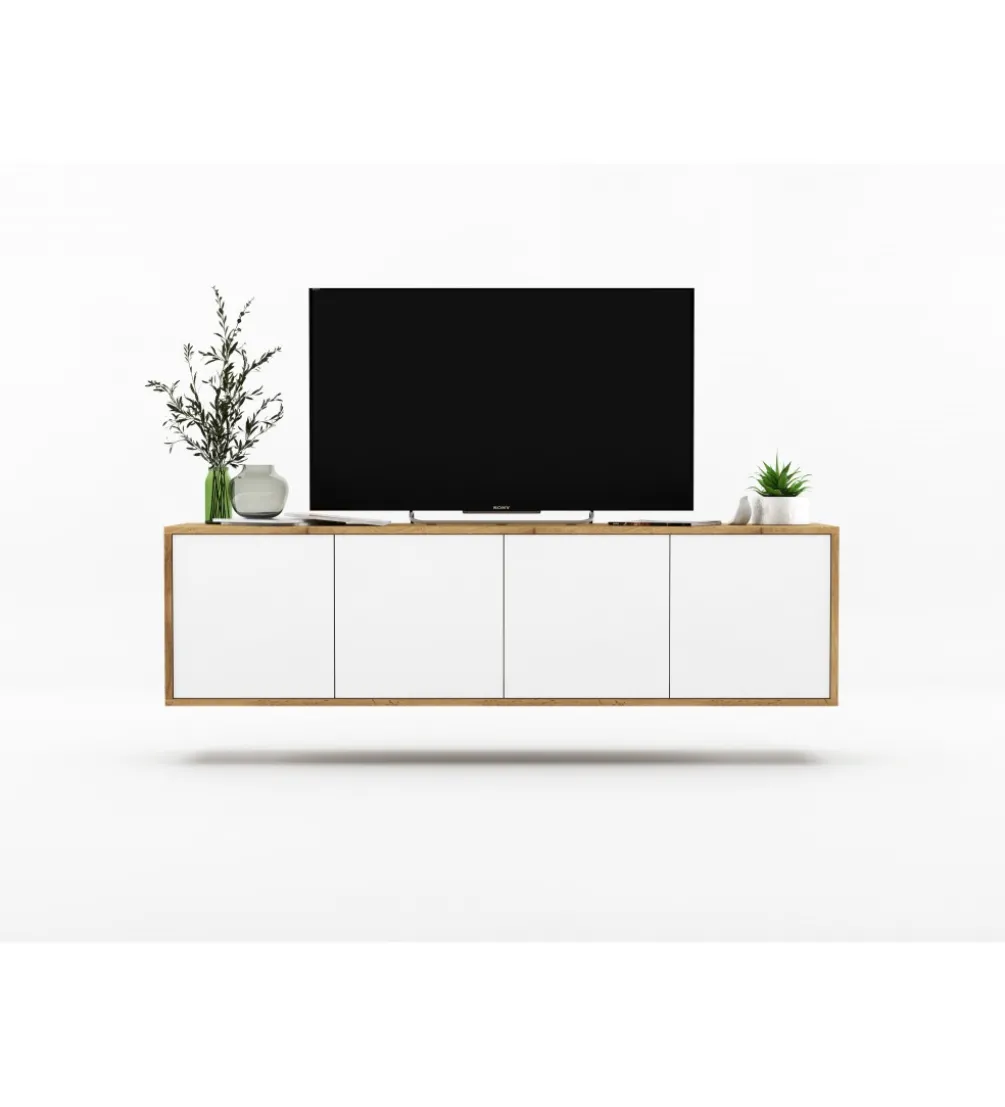 Stolik pod Tv wiszący Apollo B 150 cm biały
