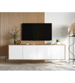 Stolik pod Tv wiszący Apollo B 150 cm biały