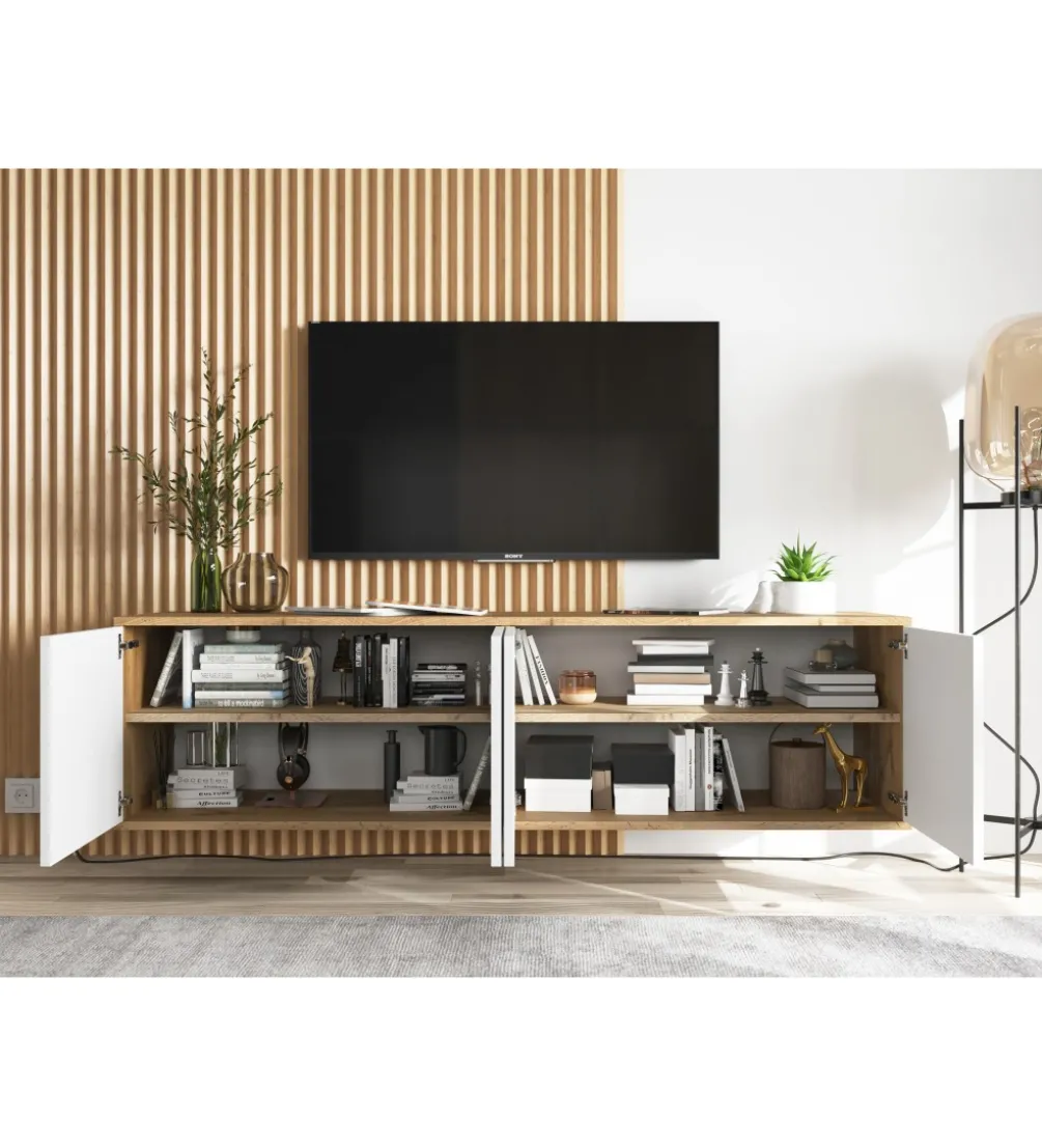 Stolik pod Tv wiszący Apollo B 150 cm biały