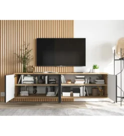 Stolik pod Tv wiszący Apollo B 150 cm czarny