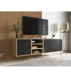 Stolik Pod Tv wiszący Apollo 150 Cm Czarny