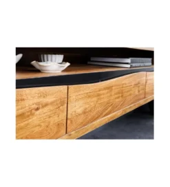 Stolik pod TV wiszący ARKTYKA Mammut 160 cm drewno akacja honey OUTLET