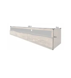 Stolik pod TV wiszący ARKTYKA Mammut 160 cm drewno akacja honey OUTLET