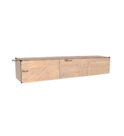 Stolik pod Tv wiszący DAVIDE Scorpion 160 cm drewno mango brąz