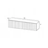 Stolik pod TV wiszący ELPIS 150 cm biały