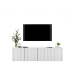 Stolik pod TV wiszący ELPIS 150 cm biały