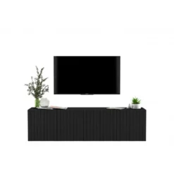 Stolik pod TV wiszący ELPIS 150 cm czarny