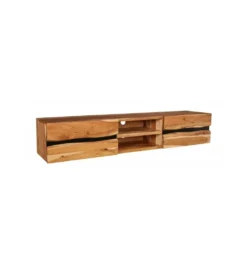 Stolik pod Tv wiszący EUFRAT Amazonas 160 cm drewno akacja