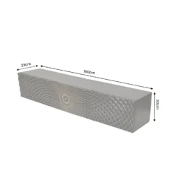 Stolik pod TV wiszący ILLUSION 160 cm 3D drewno mango