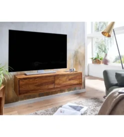 Stolik pod Tv wiszący INDIOS 108 cm drewno sheesham