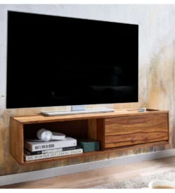 Stolik pod Tv wiszący INDIOS II 108 cm drewno sheesham