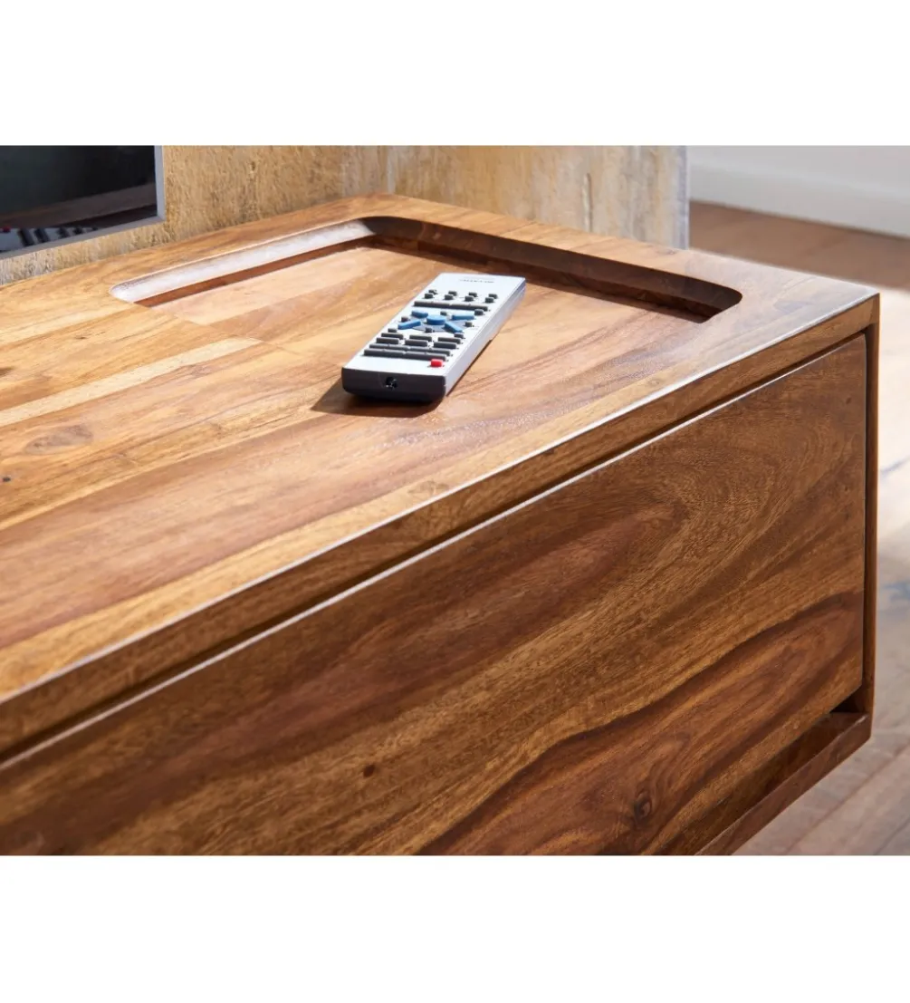 Stolik pod Tv wiszący INDIOS II 108 cm drewno sheesham