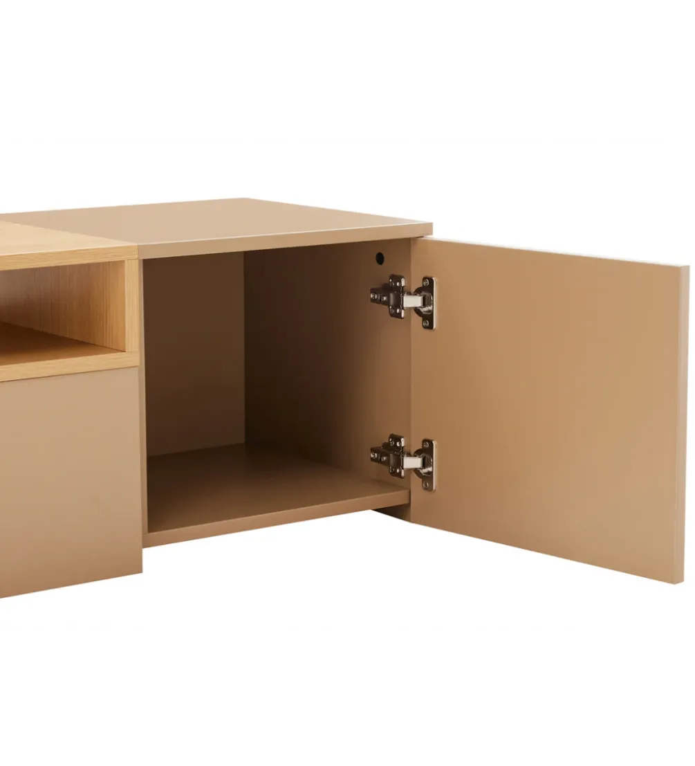 Stolik pod TV wiszący LOFT 160 cm beżowa naturalna