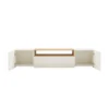 Stolik pod TV wiszący LOFT 160 cm biało naturalna