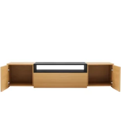 Stolik pod TV wiszący LOFT 160 cm naturalna czarna