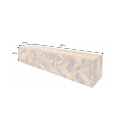 Stolik pod TV wiszący MIRANDA 160 cm drewno sheesham