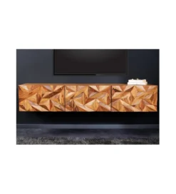 Stolik pod TV wiszący MIRANDA 160 cm drewno sheesham