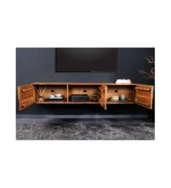 Stolik pod TV wiszący MIRANDA 160 cm drewno sheesham