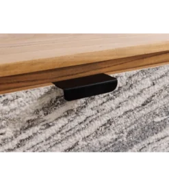 Stolik pod TV wiszący ORGANIC 160 cm drewno akacja kolor kamienia