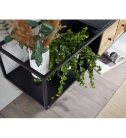 Stolik pod TV wiszący SANDINO 150 cm drewno mango