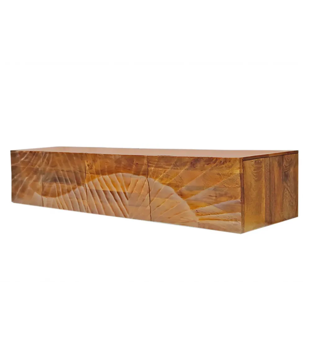 Stolik pod TV wiszący SCORPION 200 cm drewno mango