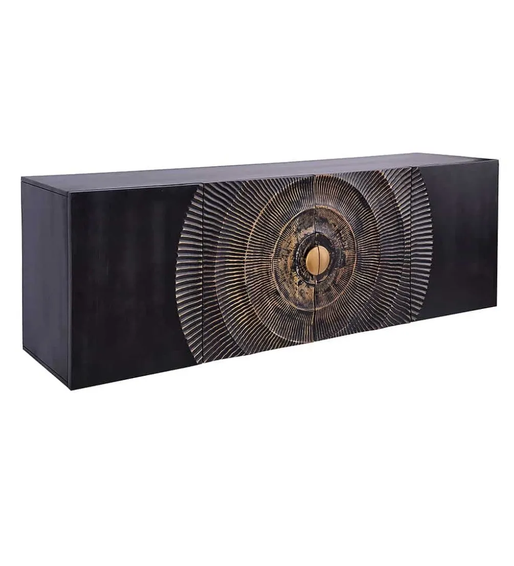 Stolik pod TV wiszący SWEET GOLDEN SUNSET 177 cm drewno mango