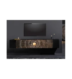 Stolik pod TV wiszący SWEET GOLDEN SUNSET 160 cm drewno mango