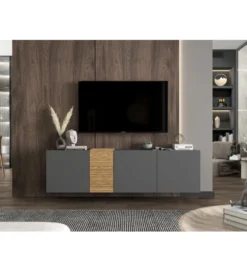 Stolik pod TV wiszący VANTA 160 cm antracyt mat