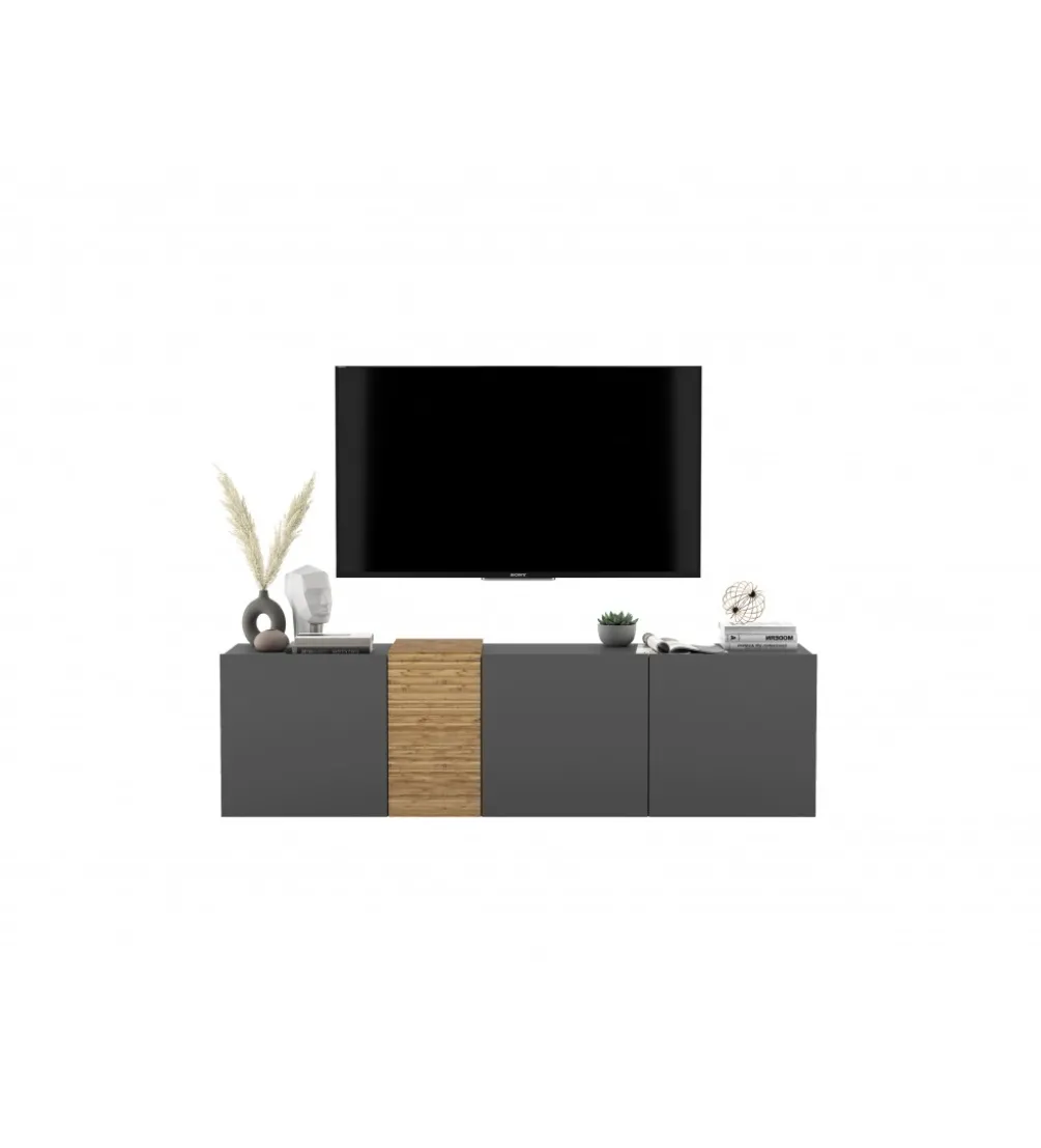 Stolik pod TV wiszący VANTA 160 cm antracyt mat