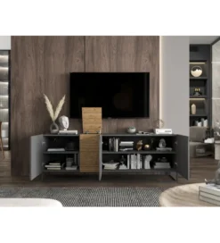 Stolik pod TV wiszący VANTA 160 cm antracyt mat