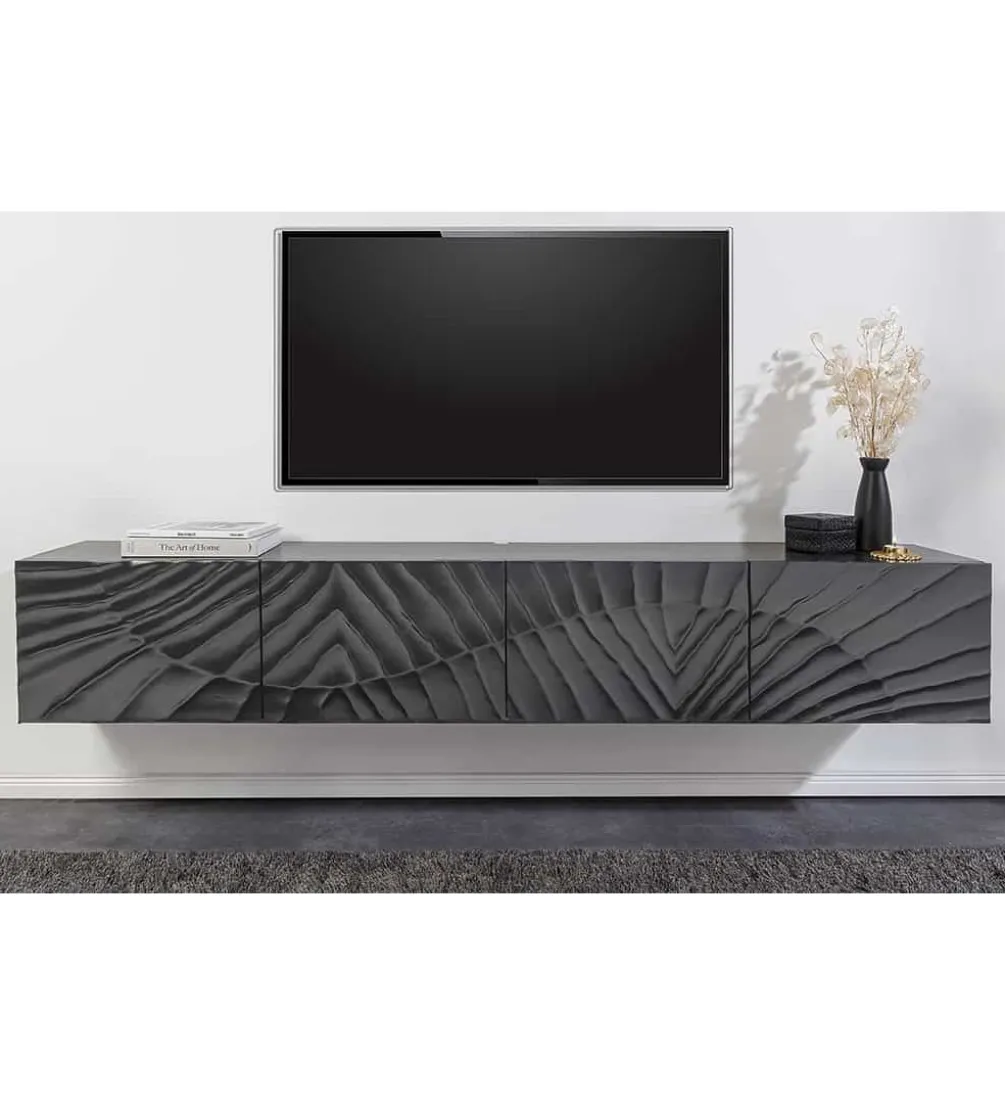 Stolik pod TV wiszący ZEUS Scorpion 200 cm drewno mango