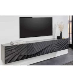 Stolik pod TV wiszący ZEUS Scorpion 200 cm drewno mango