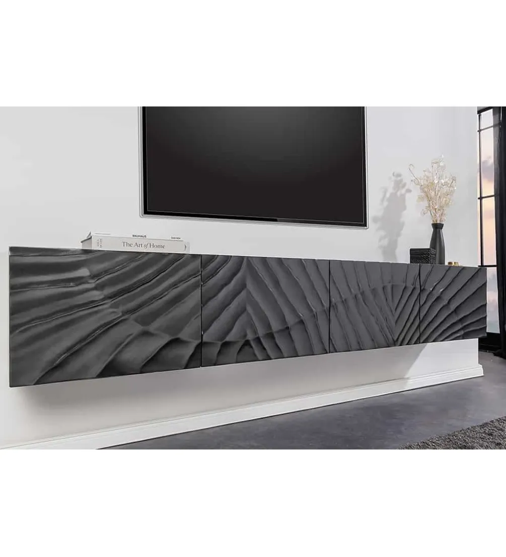 Stolik pod TV wiszący ZEUS Scorpion 200 cm drewno mango