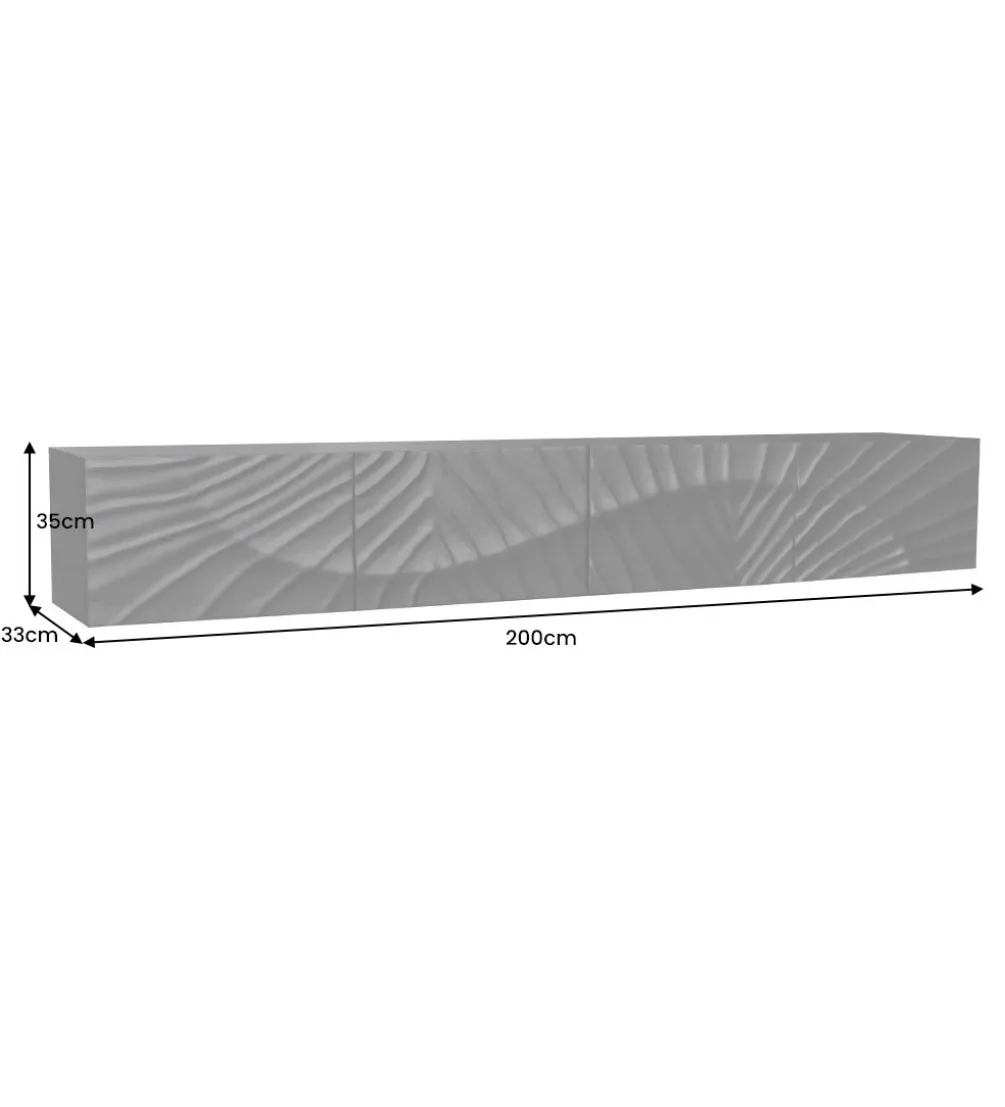 Stolik pod TV wiszący ZEUS Scorpion 200 cm drewno mango