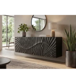 Stolik pod TV wiszący ZEUS Scorpion 177 cm drewno mango