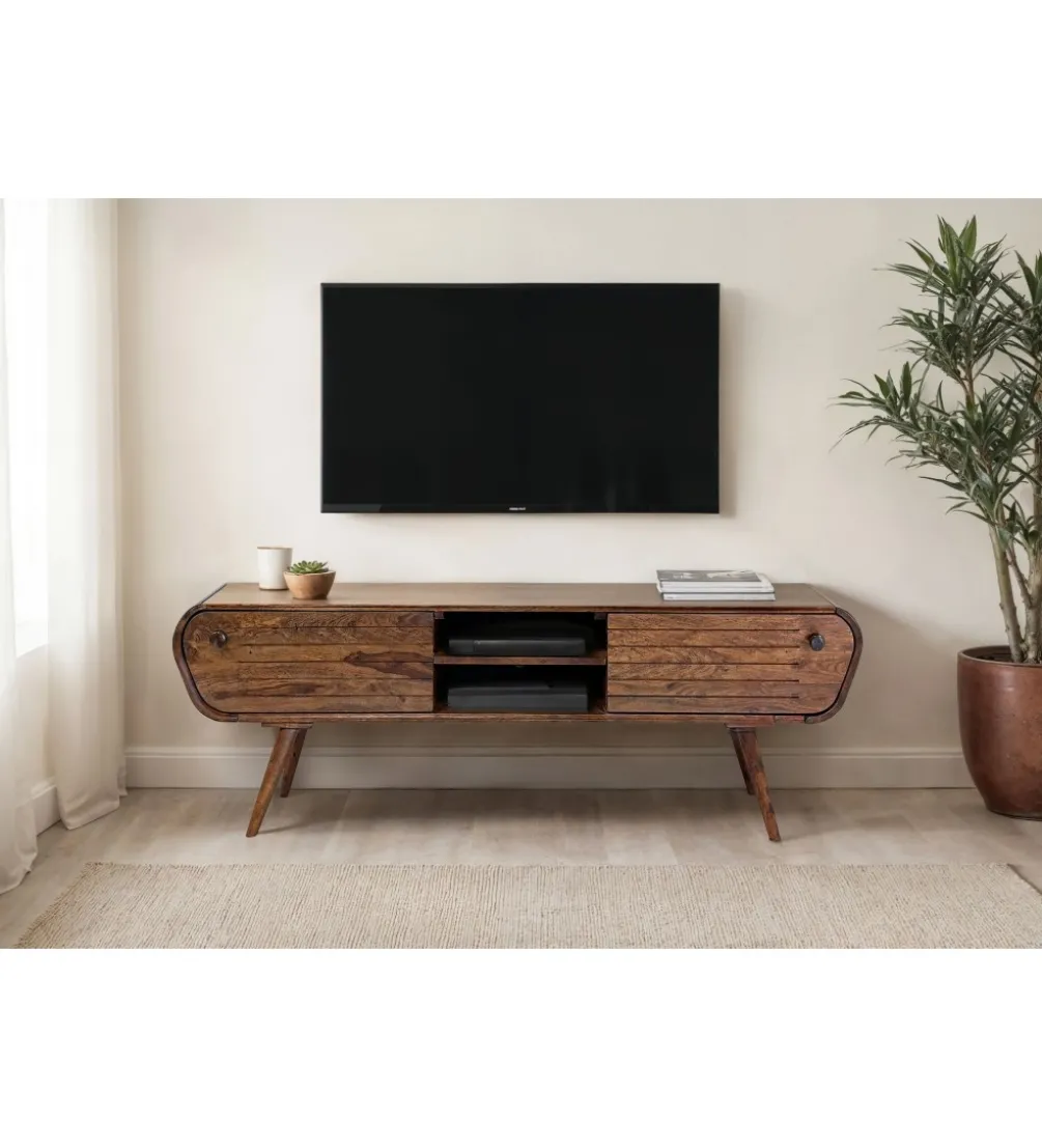 Stolik pod TV WOHNLING 160 cm drewno sheesham