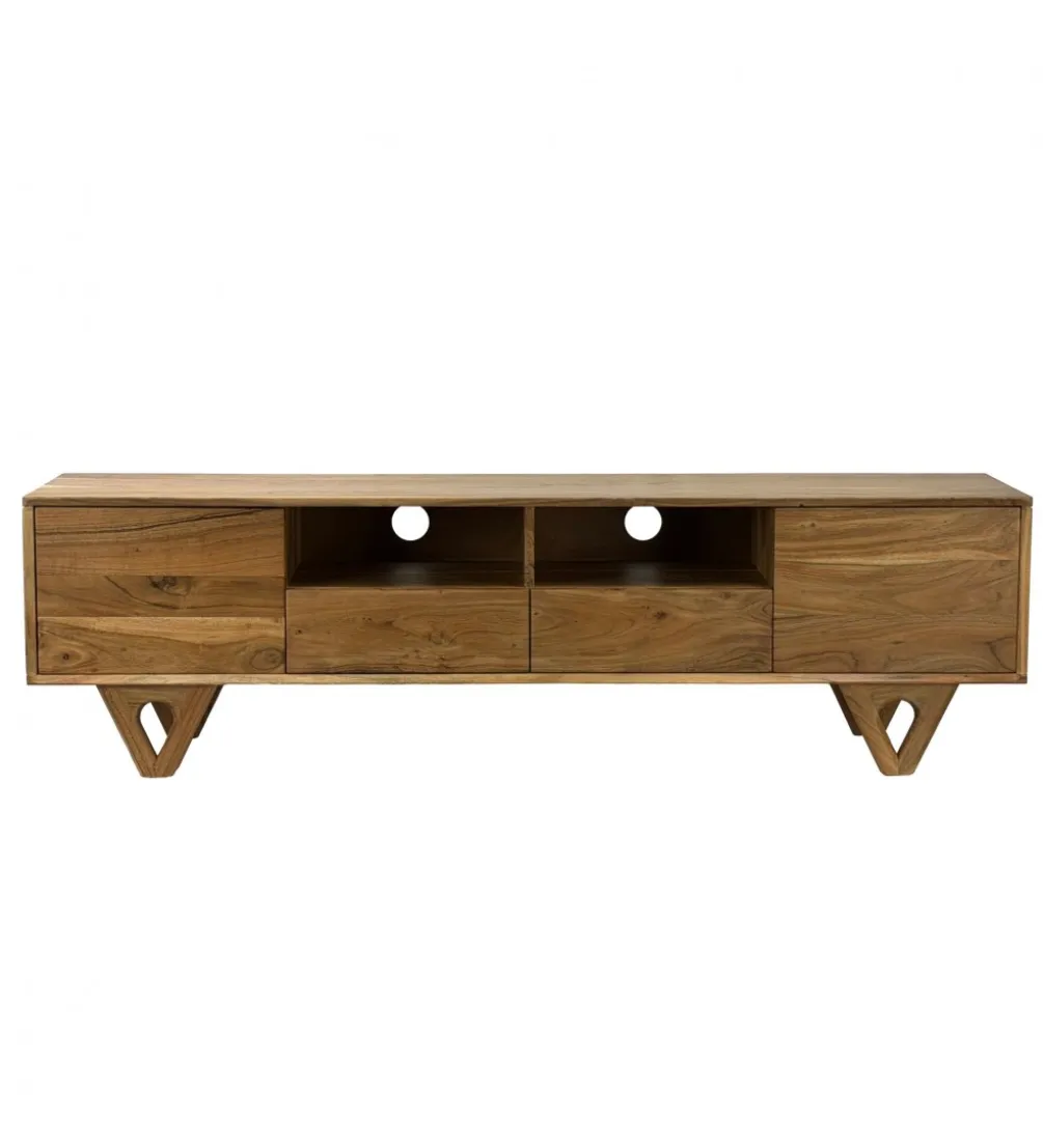 Stolik pod TV WOHNLING 160 cm drewno akacja