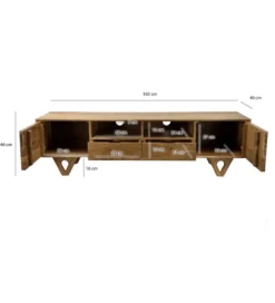Stolik pod TV WOHNLING 160 cm drewno akacja