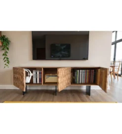 Stolik pod TV WOHNLING 160 cm drewno akacja