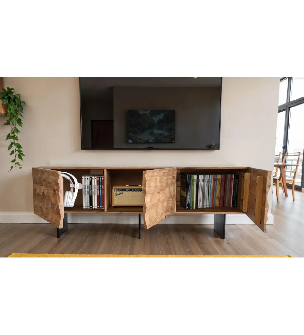 Stolik pod TV WOHNLING 160 cm drewno akacja