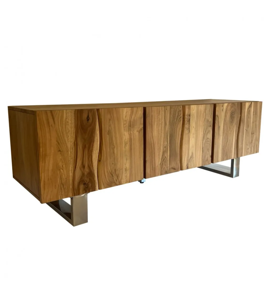 Stolik pod TV WOHNLING 160 cm drewno akacja