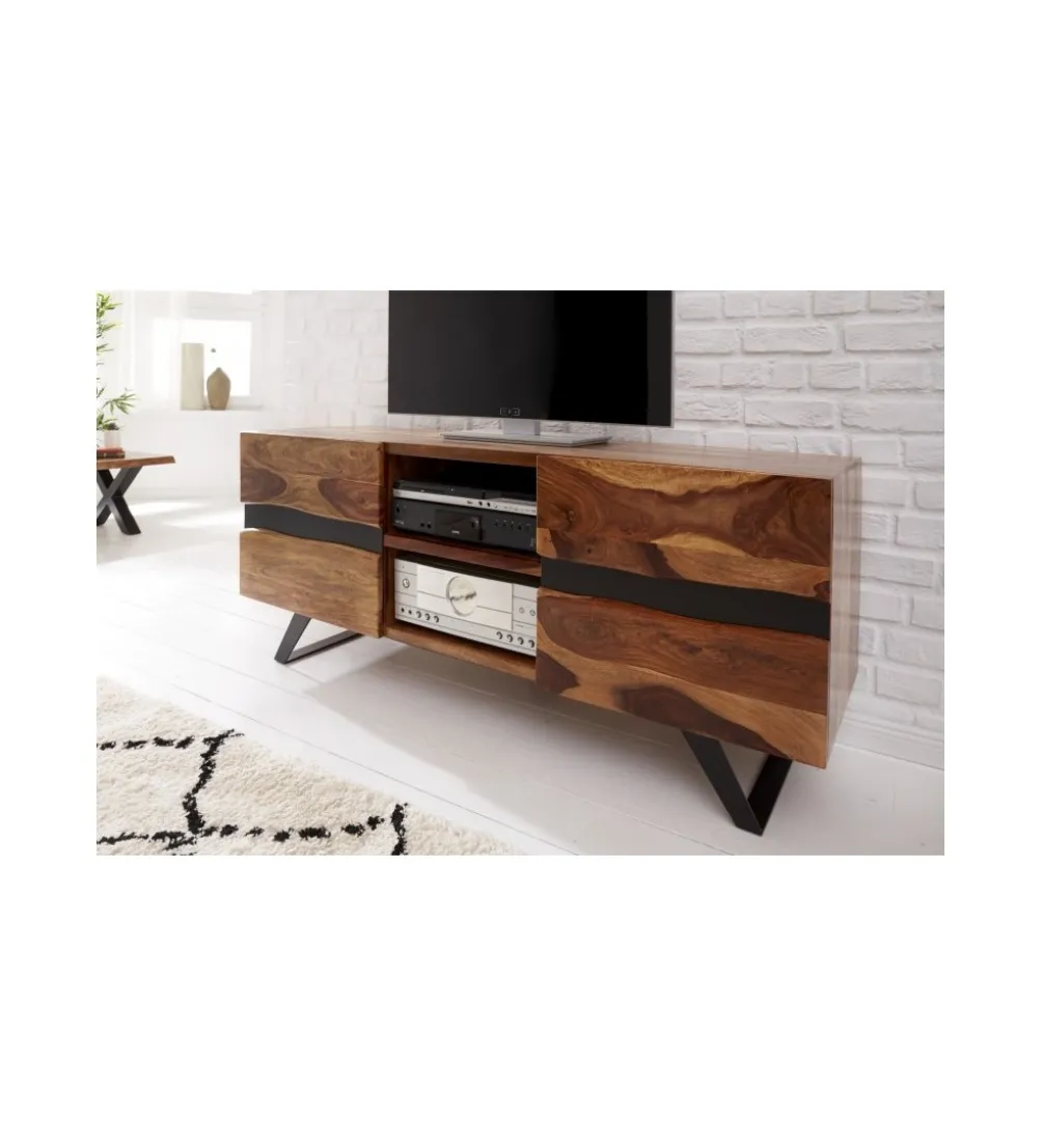 Stolik pod TV ZAMBEZI Amazonas 160 cm drewno Sheesham