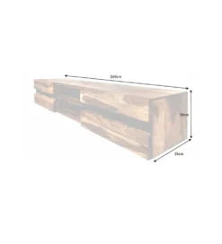 Stolik pod TV ZAMBEZI Amazonas 160 cm drewno sheesham