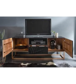 Stolik pod TV ZEUS Scorpion 160 cm drewno mango
