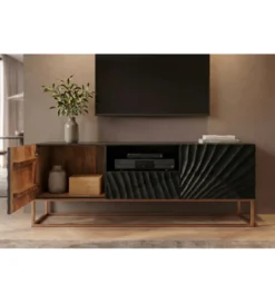 Stolik pod TV ZEUS Scorpion 160 cm drewno mango