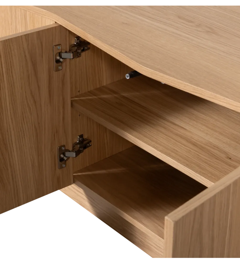 Stolik pod TV ZUMA 200 cm drewno dębu naturalna