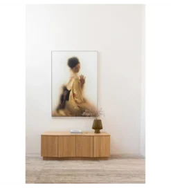 Stolik pod TV ZUMA 133 cm drewno dębu naturalna
