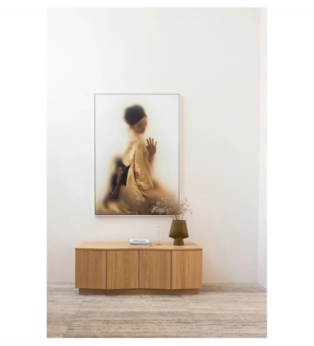 Stolik pod TV ZUMA 133 cm drewno dębu naturalna